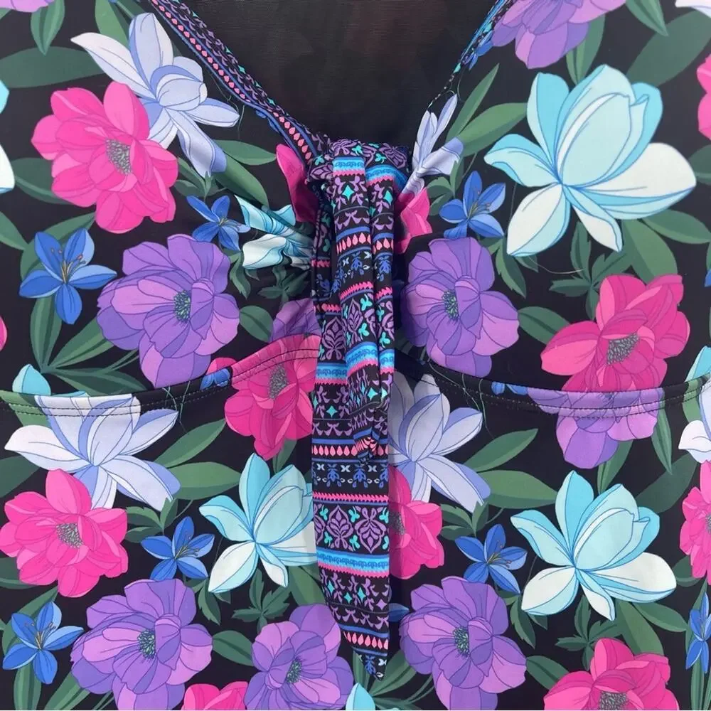 Swimsuits For All Floral Print Swimwear takini top 24